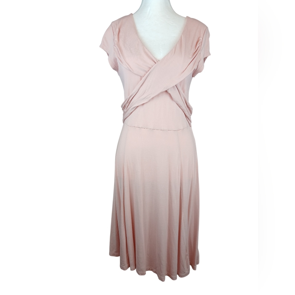 American Rag Twist Front Pink Women's Midi Slip On Dress Medium